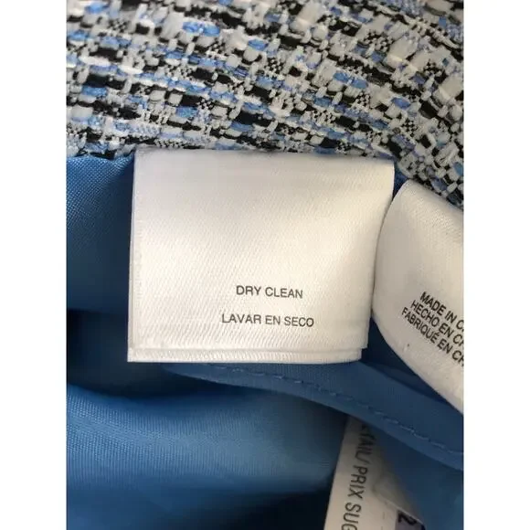 Kasper Pencil Skirt Women's 18 Tweed in California Sky NEW - Picture 7 of 8